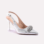 Bridal Court Shoes Silver 0450199