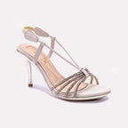 Gold Pointed Heel Fancy Sandals 0421516