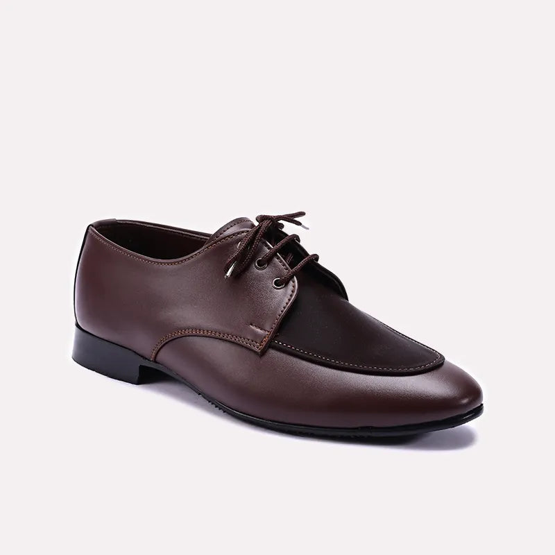 Brown Velvet Derby Shoes 0111319
