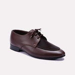 Brown Velvet Derby Shoes 0111319
