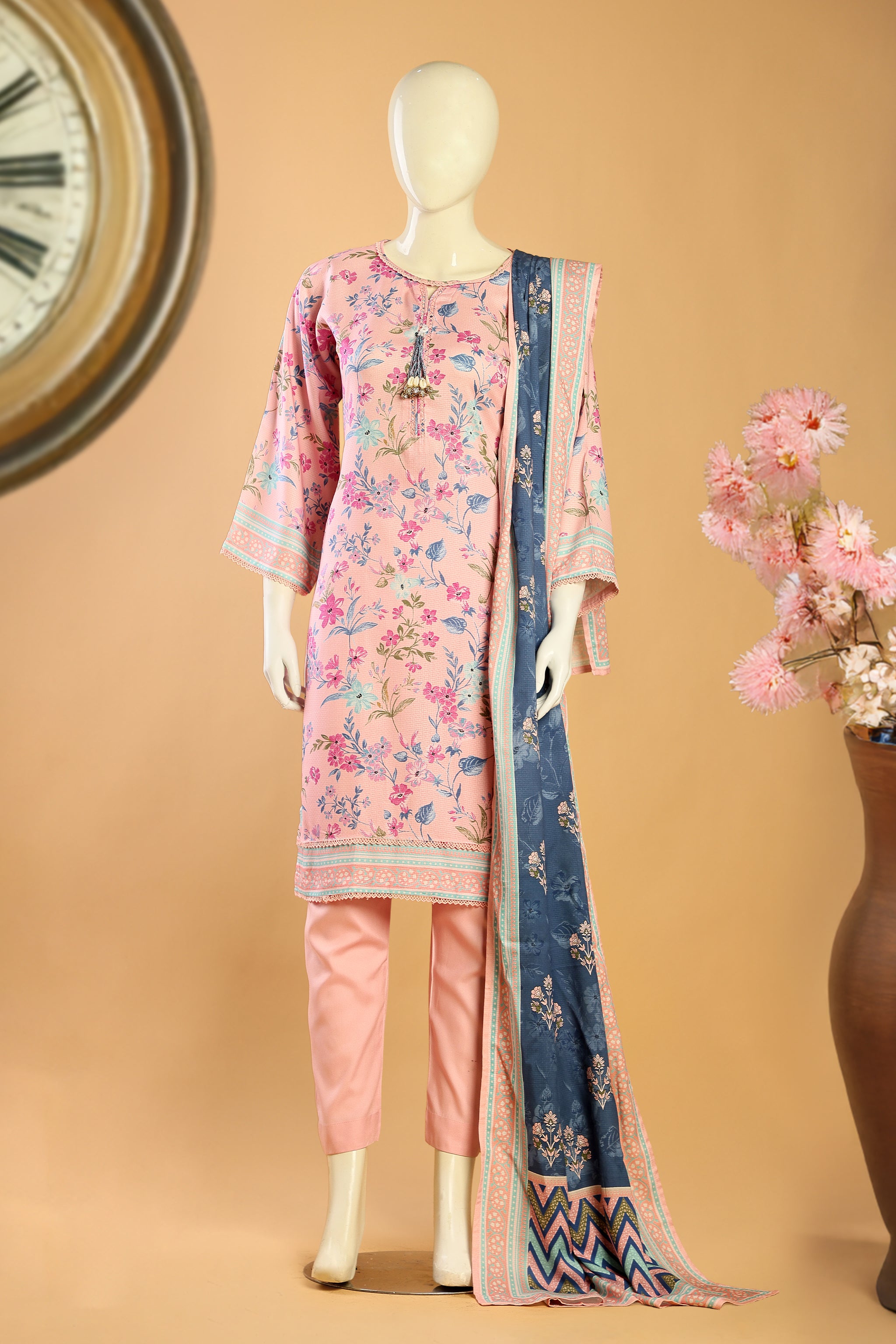Marvella - 3 Piece Stitched Lawn Suit 15R1117