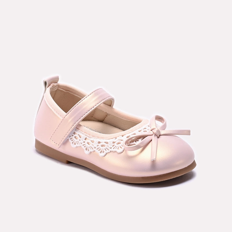 Girl Fancy Pumps Peach 0710709