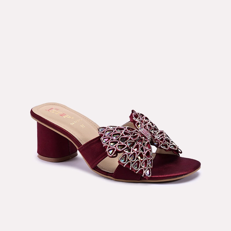 Bridal Slipper Maroon 0412425