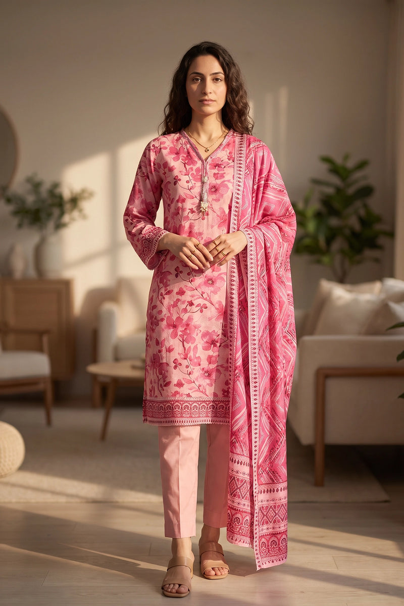 Rosoria - 3 Piece Stitched Lawn Suit 15R1123