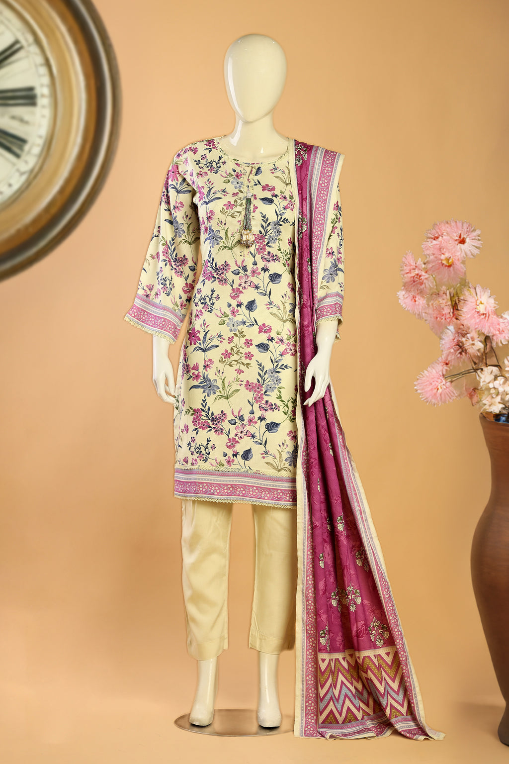 Serenya - 3 Piece Stitched Lawn Suit 15R1124