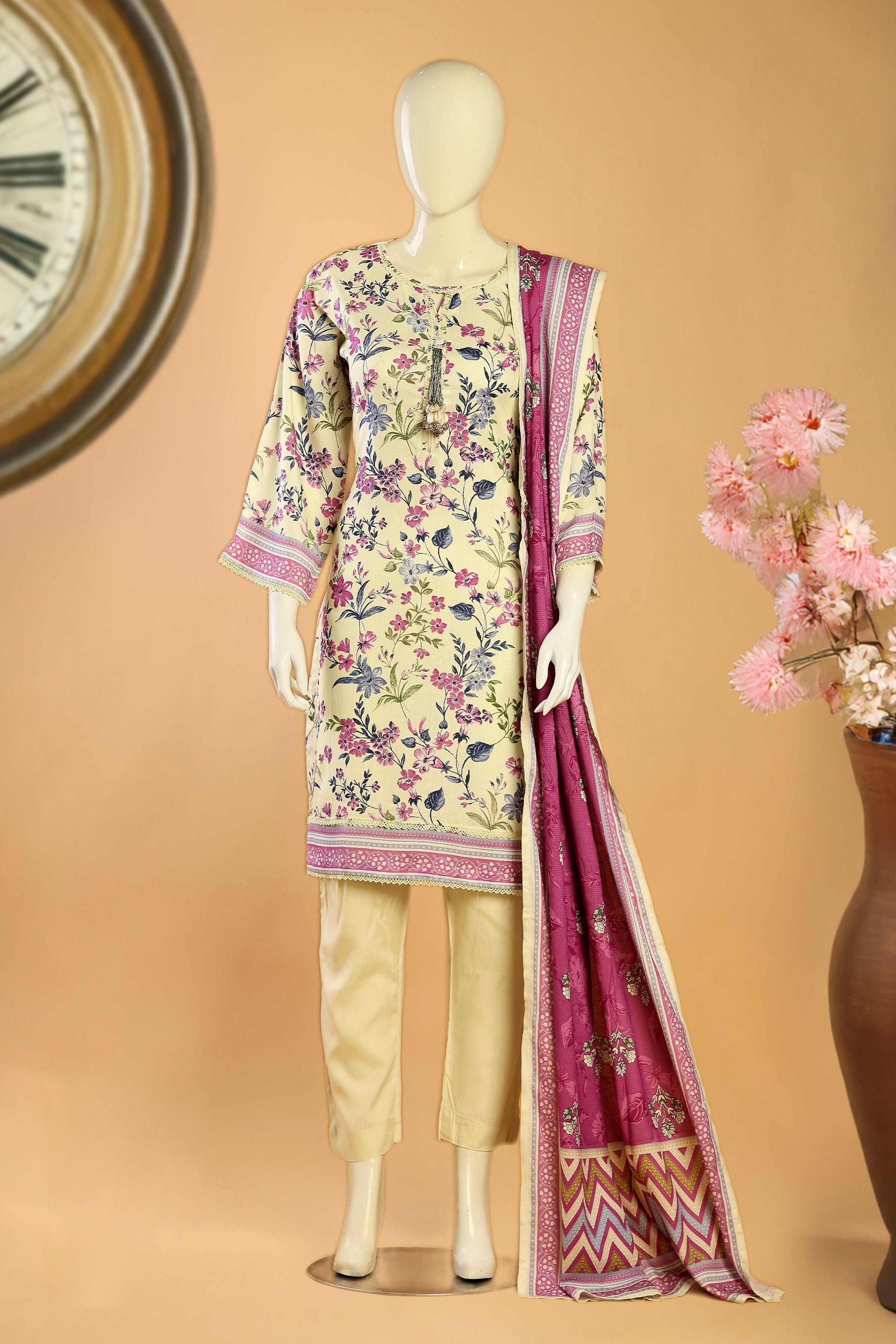 Serenya - 3 Piece Stitched Lawn Suit 15R1124