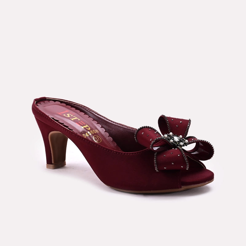 Fancy Court Shoes Maroon 0450061