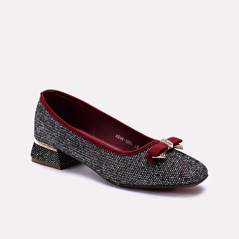 Fancy Court Shoes Maroon 0450169