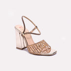Gold High Heel Fancy Sandals 0421479