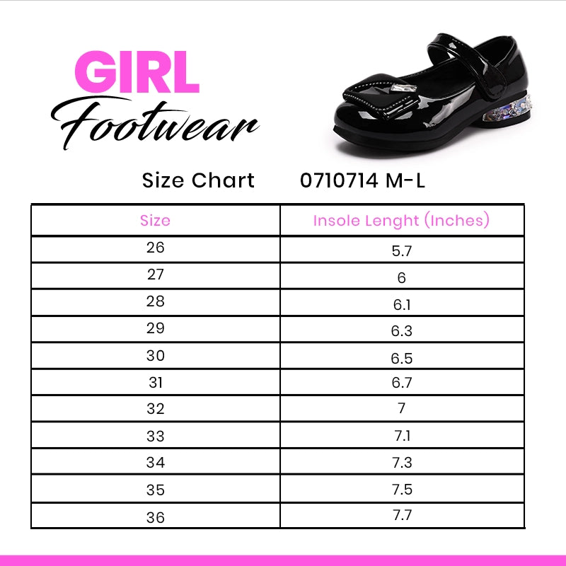 Girl Fancy Pumps Black 0710714