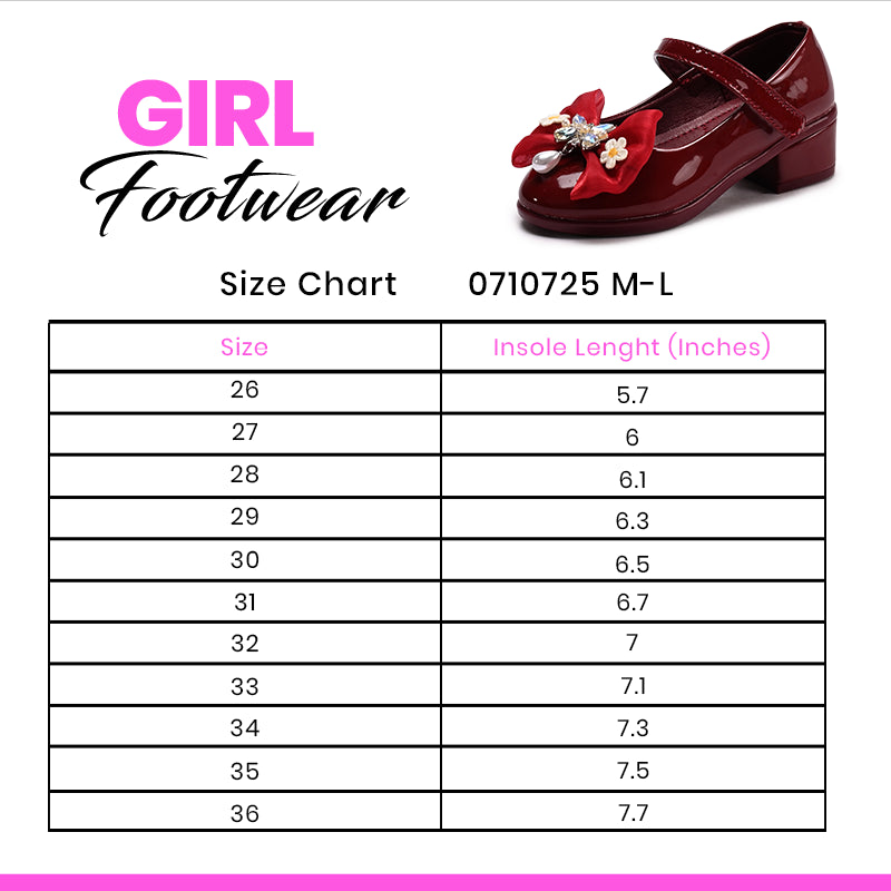 Girl Fancy Pumps Red 0710725