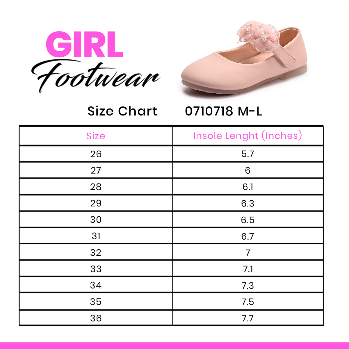Girl Casual Pumps Pink 0710718