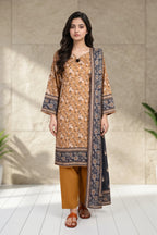 Caffelle Sun – 3 Piece Stitched Viscose Linen Suit 1512306