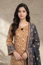 Caffelle Sun – 3 Piece Stitched Viscose Linen Suit 1512306