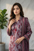 Neravia – 3 Piece Stitched Viscose Linen Suit 1512307