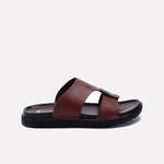 Mens Brown Casual Slippers