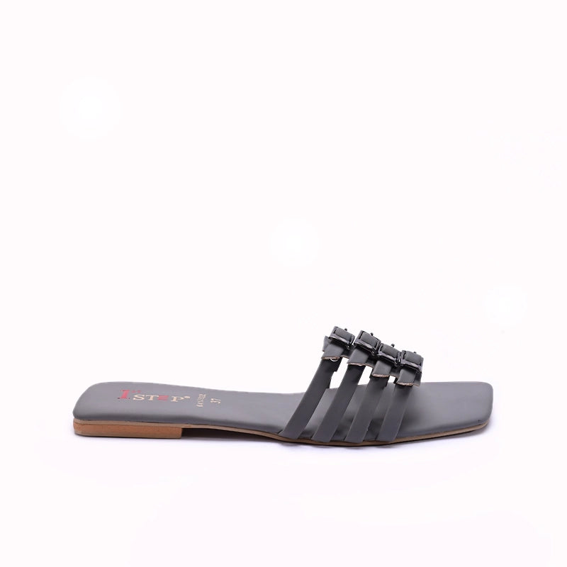 Gray Casual Flat Slippers 0412822