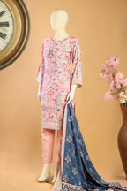 Marvella - 3 Piece Stitched Lawn Suit 15R1117