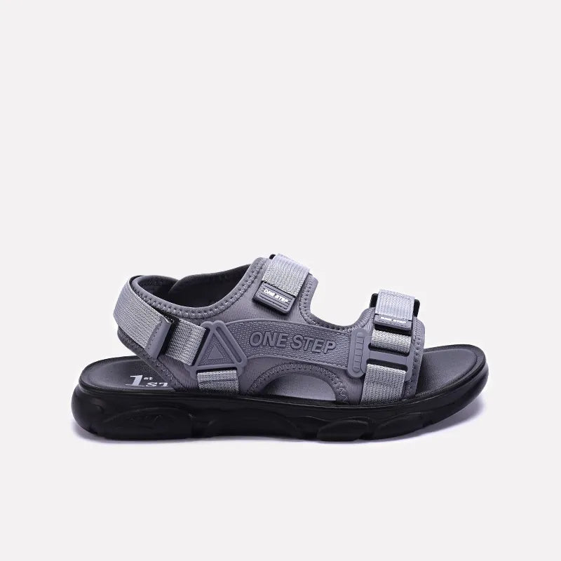 Gray Velcro Strap Sandals 0141182