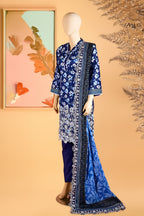 Nerissa Navy – 3 Piece Stitched Lawn Suit 15R1147