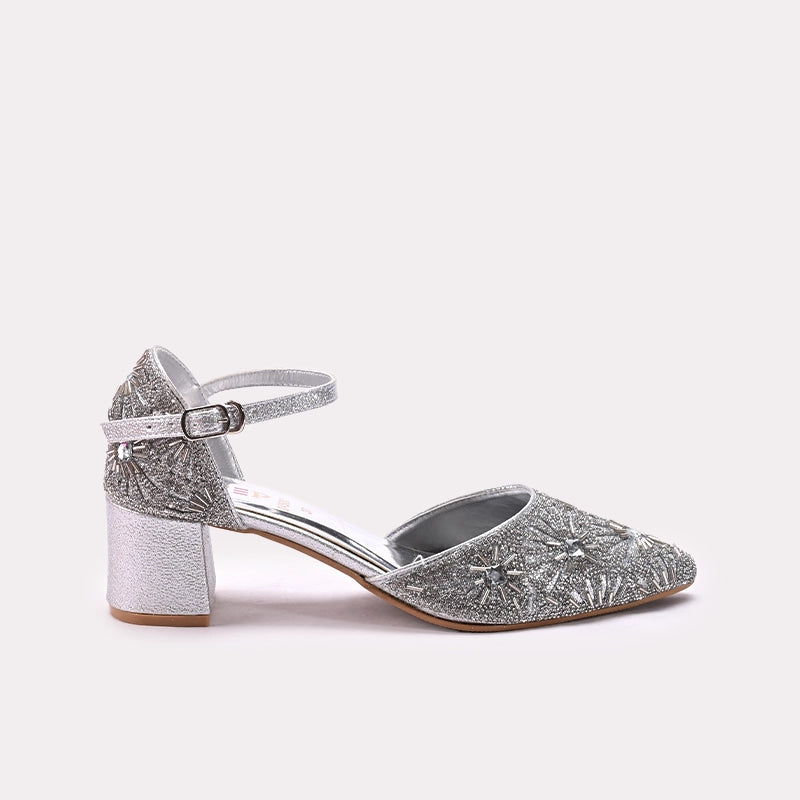 Bridal Court Shoes Silver 0450099
