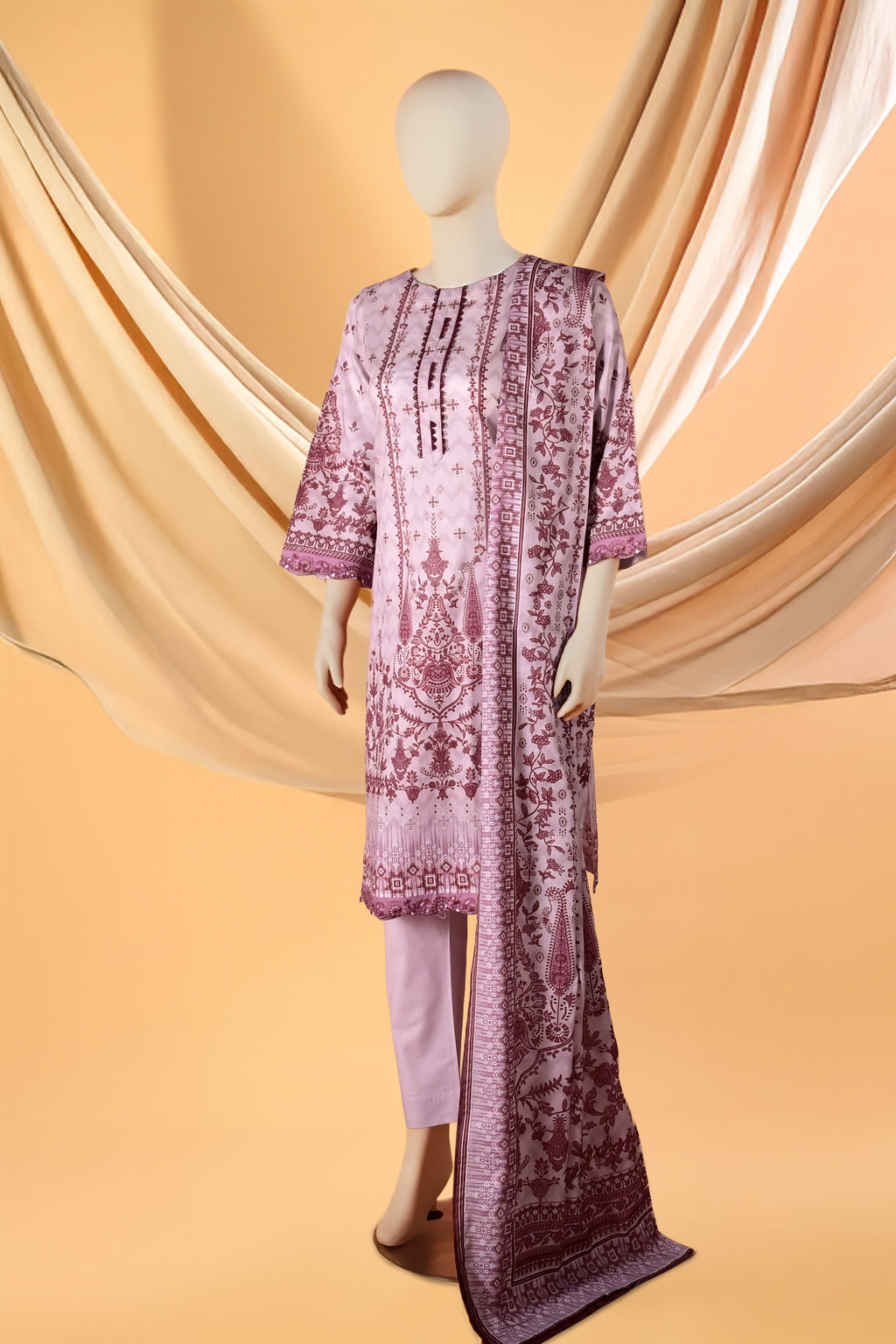 Marigold Grace - 3 Piece Lawn Suit 15D0147