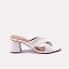 White Casual Heel Slippers 0413390