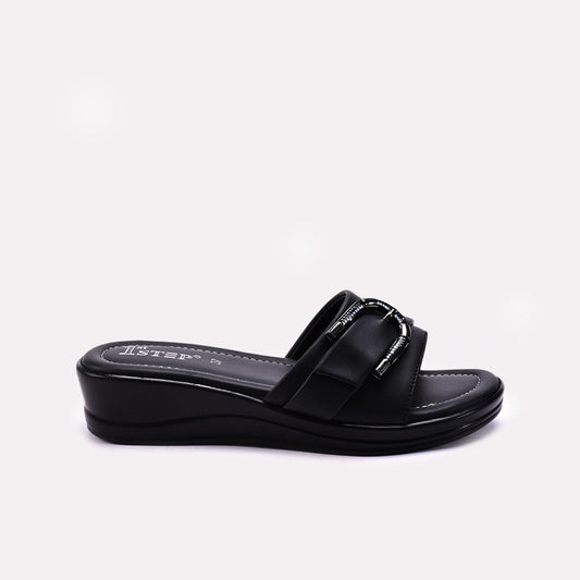 Black Womens Casual Slippers 0413182
