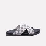 White Casual Criss Cross Slippers 0151124