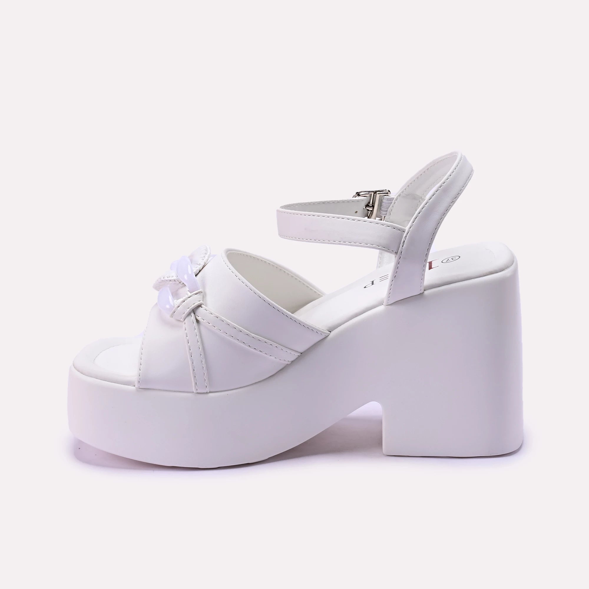 White Heel Casual Sandal 0421193