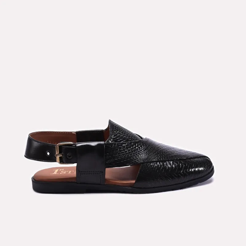 Black Mens Peshwari Chappal 0141129