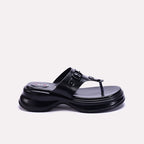 Black Chunky Flip Flops 0412902