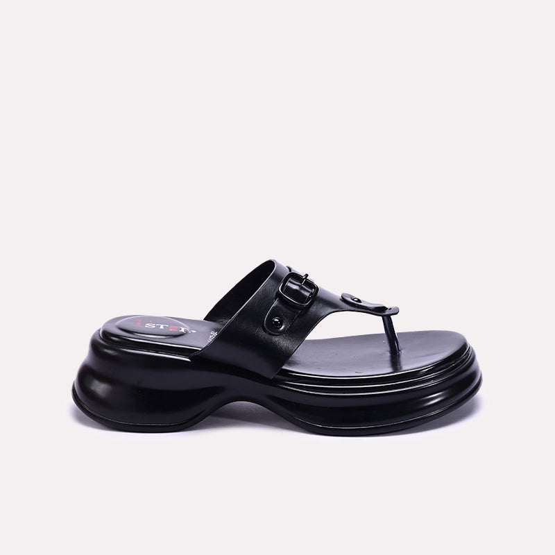 Black Chunky Flip Flops 0412902
