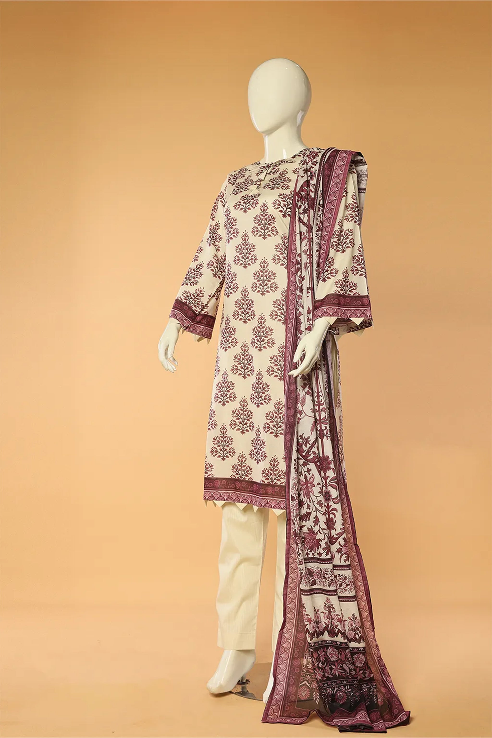 Arora Charm - 3 Piece Stitched Lawn Suit 15D0106