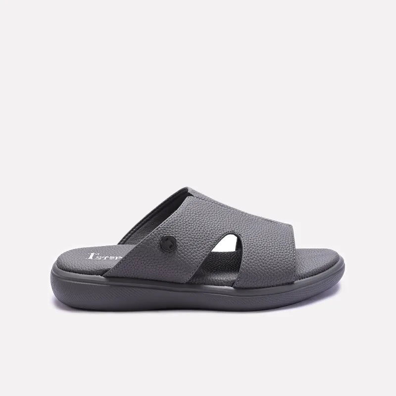 Mens Gray Comfy Casual Slippers