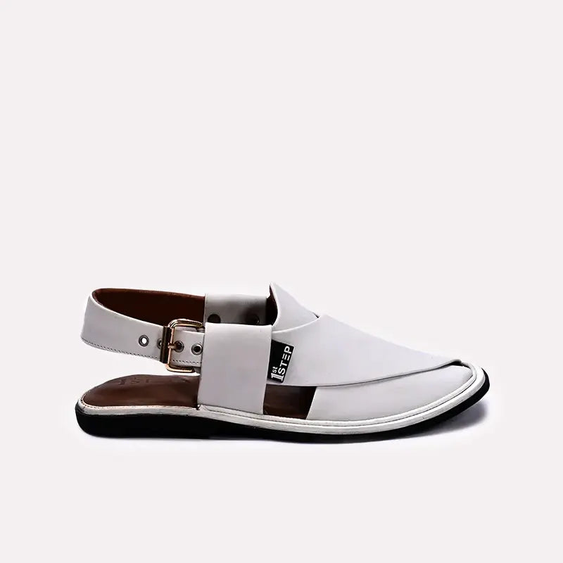 White Kaptan Peshawari Sandal 0140745