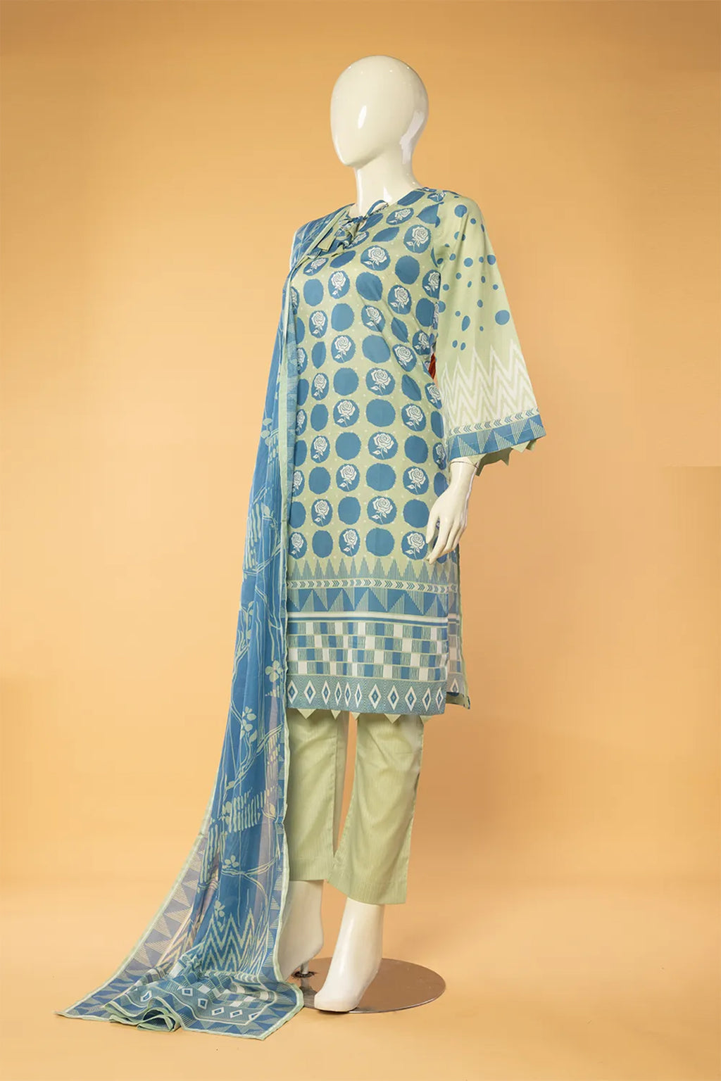 Barirah - 3 Piece Stitched Lawn Suit 15D0104