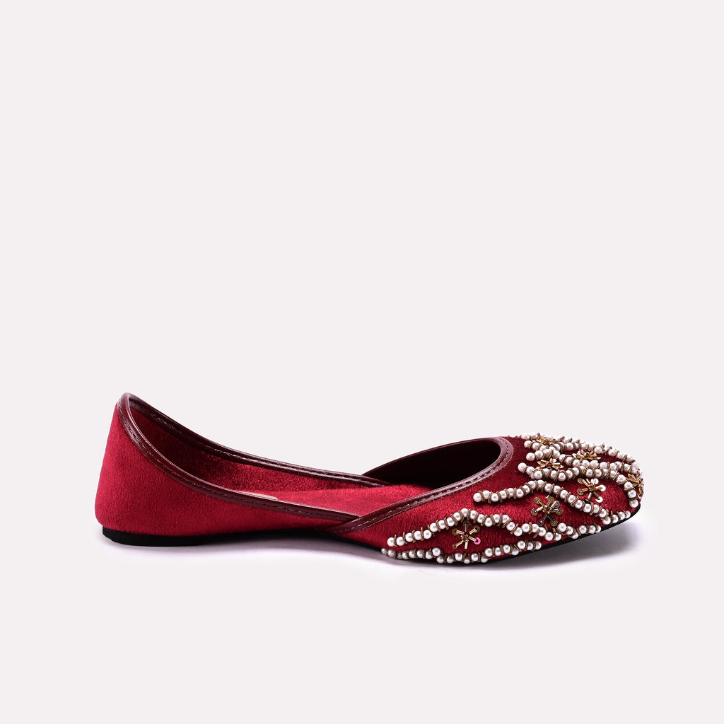 Fancy Khussa Maroon 0460019