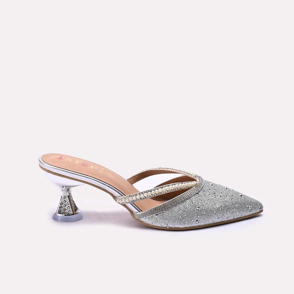Fancy Court Shoes Silver 0450235