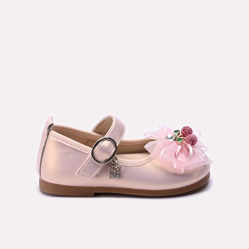 Girl Fancy Pumps Peach 0710708