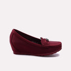 Moccasin Shoes Maroon 0440962