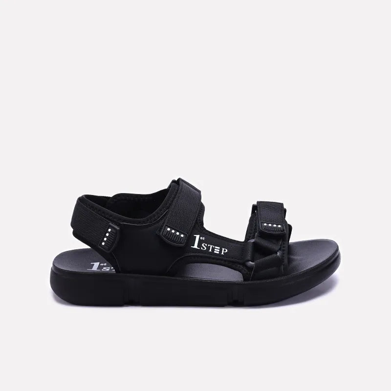 Black Velcro Strap Sandals 0141180