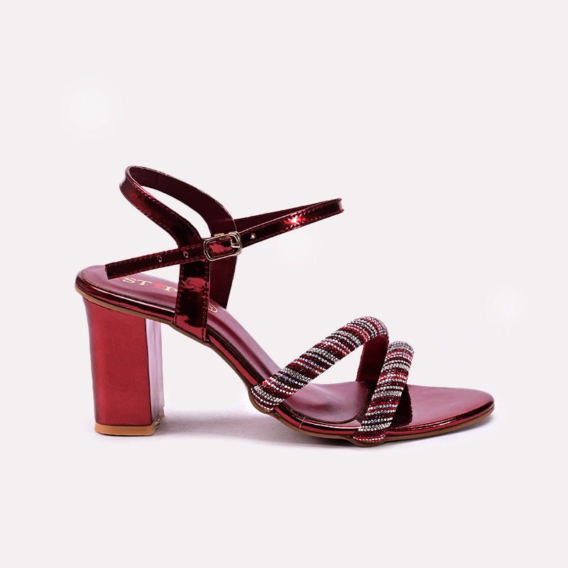 Maroon Fancy Sandals 0421345