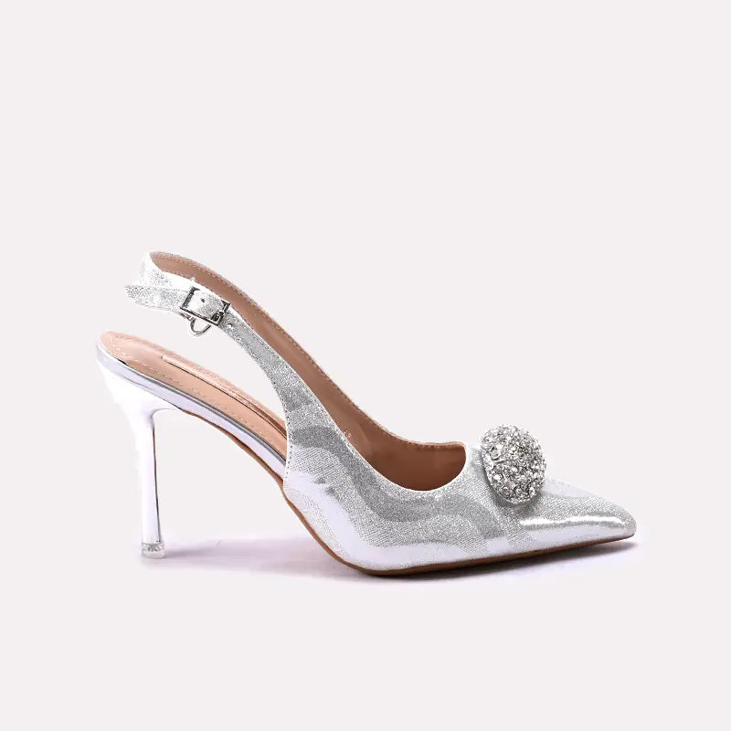 Bridal Court Shoes Silver 0450199