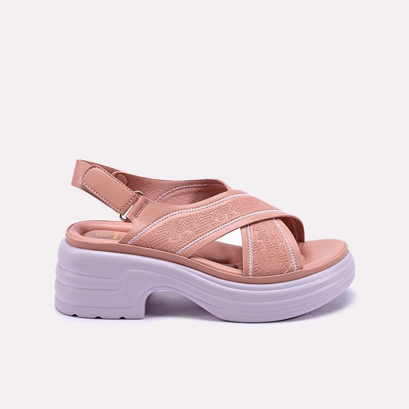 Peach Chunky Casual Sandals 0421384