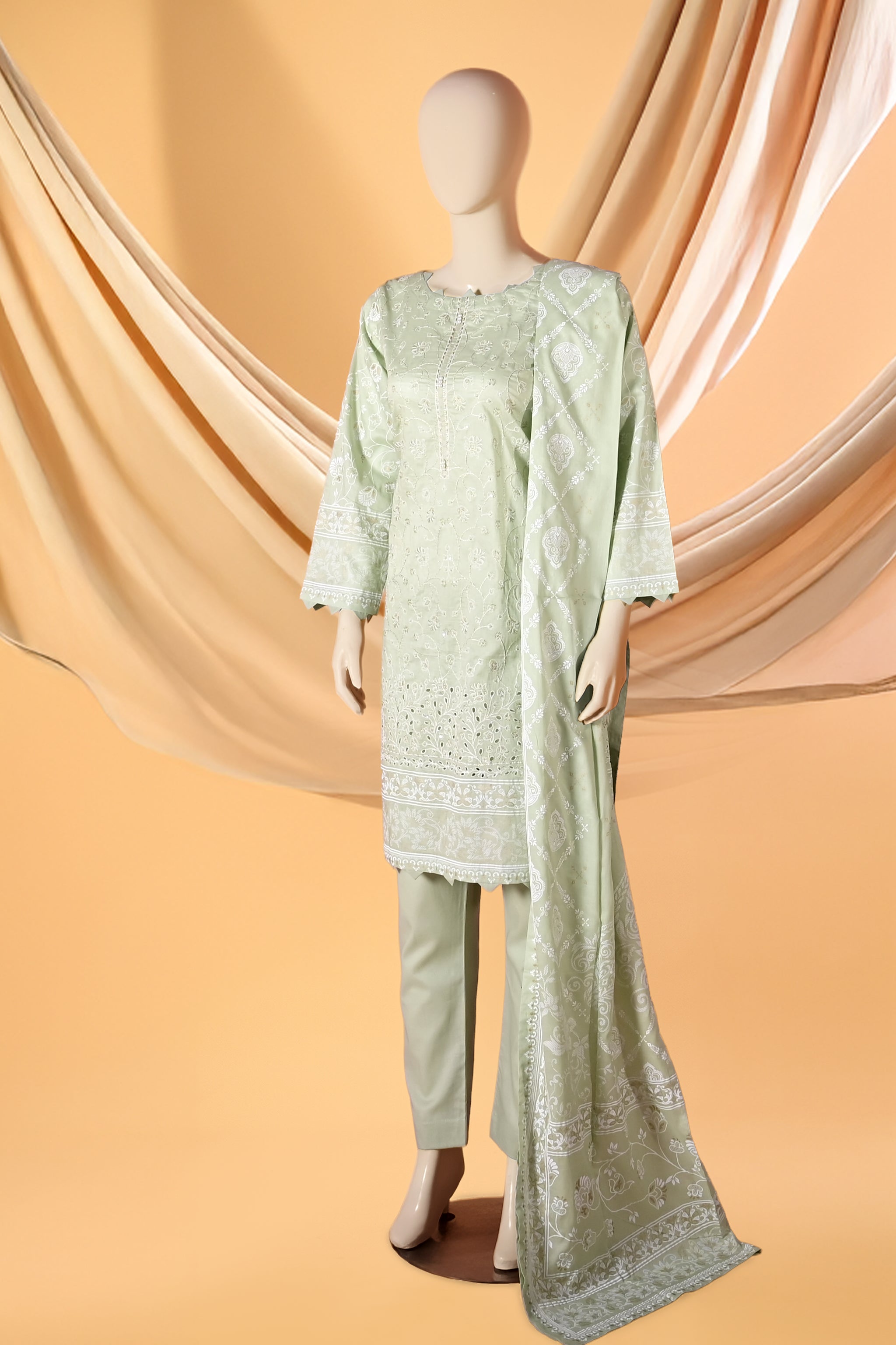 Verdelle – 3 Piece Lawn Stitched Suit 15D1061