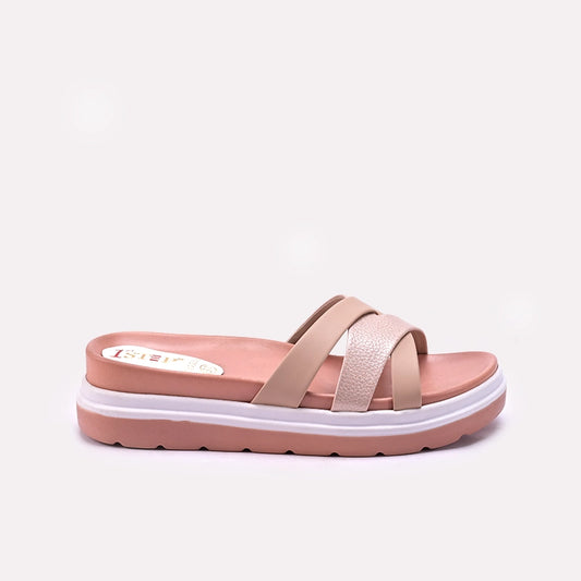 Peach Womens Casual Platform Slippers 0413130