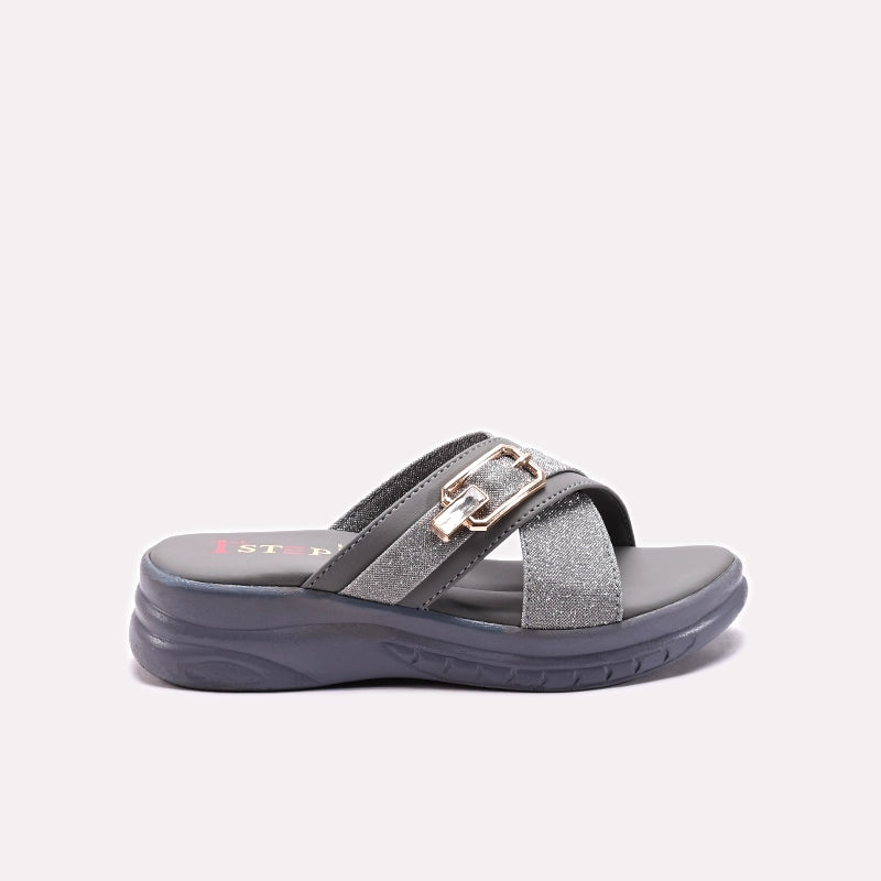 Baby Fancy Slipper Grey 0730375