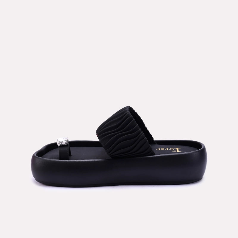Black Platform Slippers 0413202