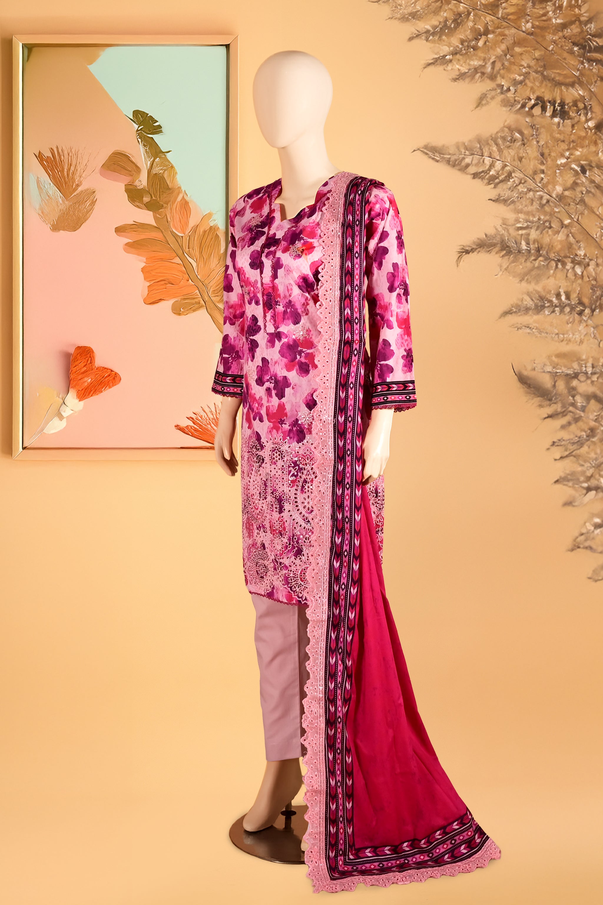 Rosamira – 3 Piece Stitched Lawn Suit 15R1146